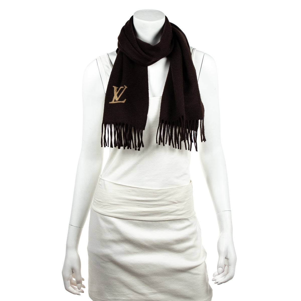 Pre-owned Louis Vuitton Cashmere Scarf In Brown