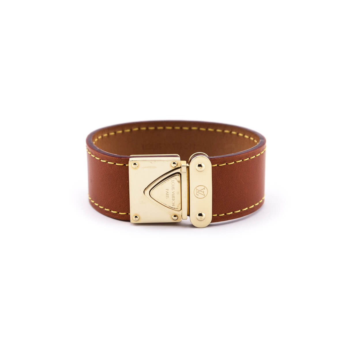 Louis Vuitton - Authenticated Bracelet - Leather Brown for Women, Good Condition