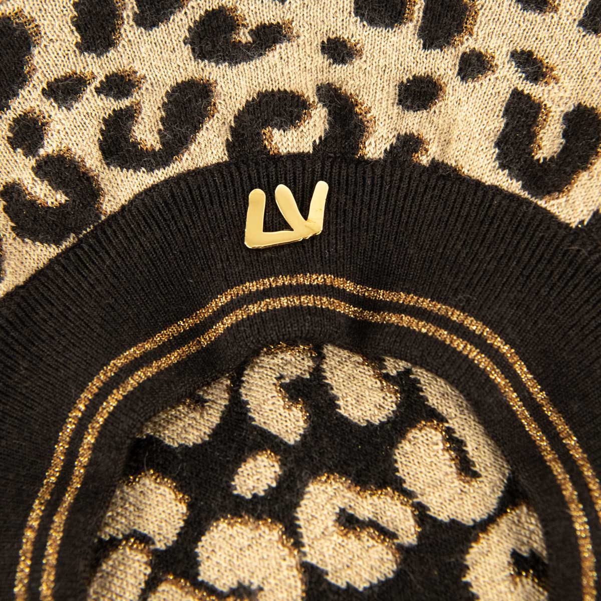 Louis Vuitton Brown Leopard Stephen Sprouse Cashmere Beret