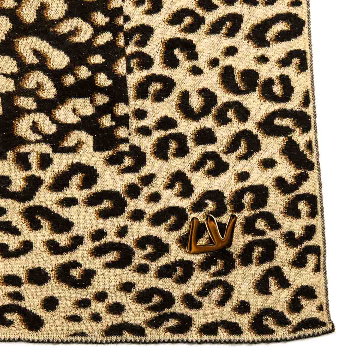 Louis Vuitton Brown Leopard Print Cashmere Blend Stephen Sprouse
