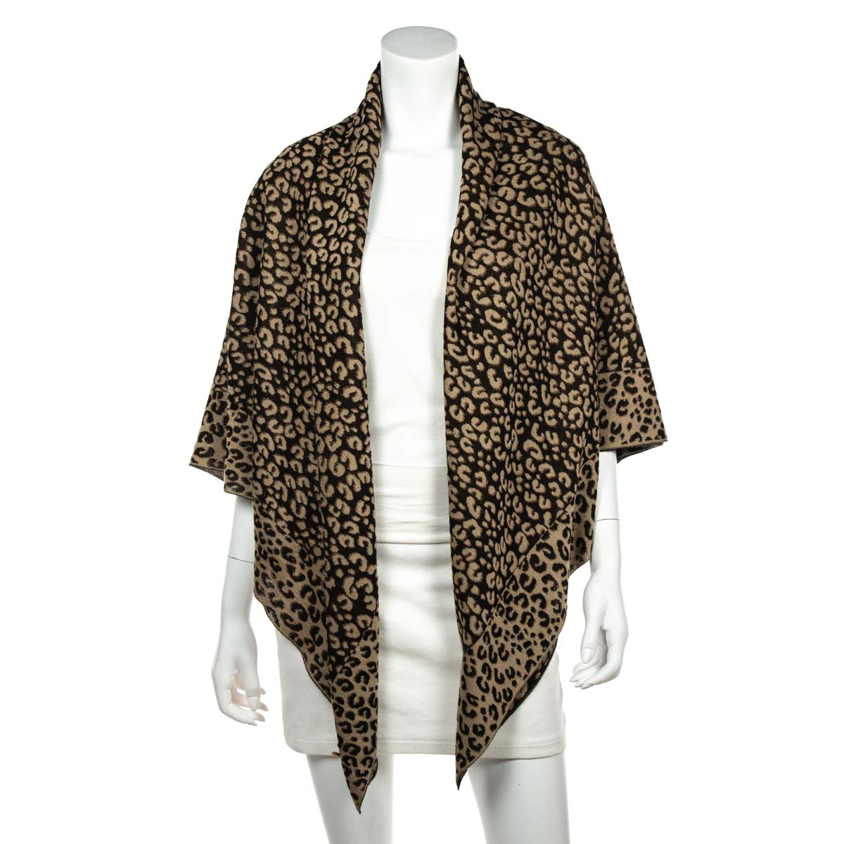 Louis Vuitton, cashmere scarf with leopard print - Unique Designer