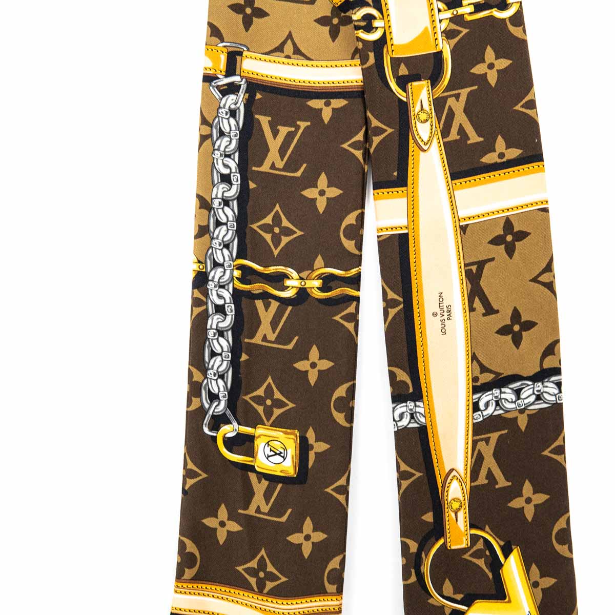 Louis Vuitton bandeau vuitton Brown Silk ref.56735 - Joli Closet