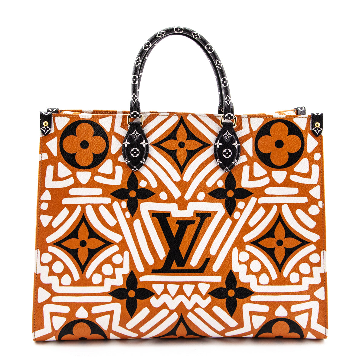 Louis Vuitton Creme & Caramel Monogram Giant Crafty Onthego GM - Love that Bag etc - Preowned Authentic Designer Handbags & Preloved Fashions