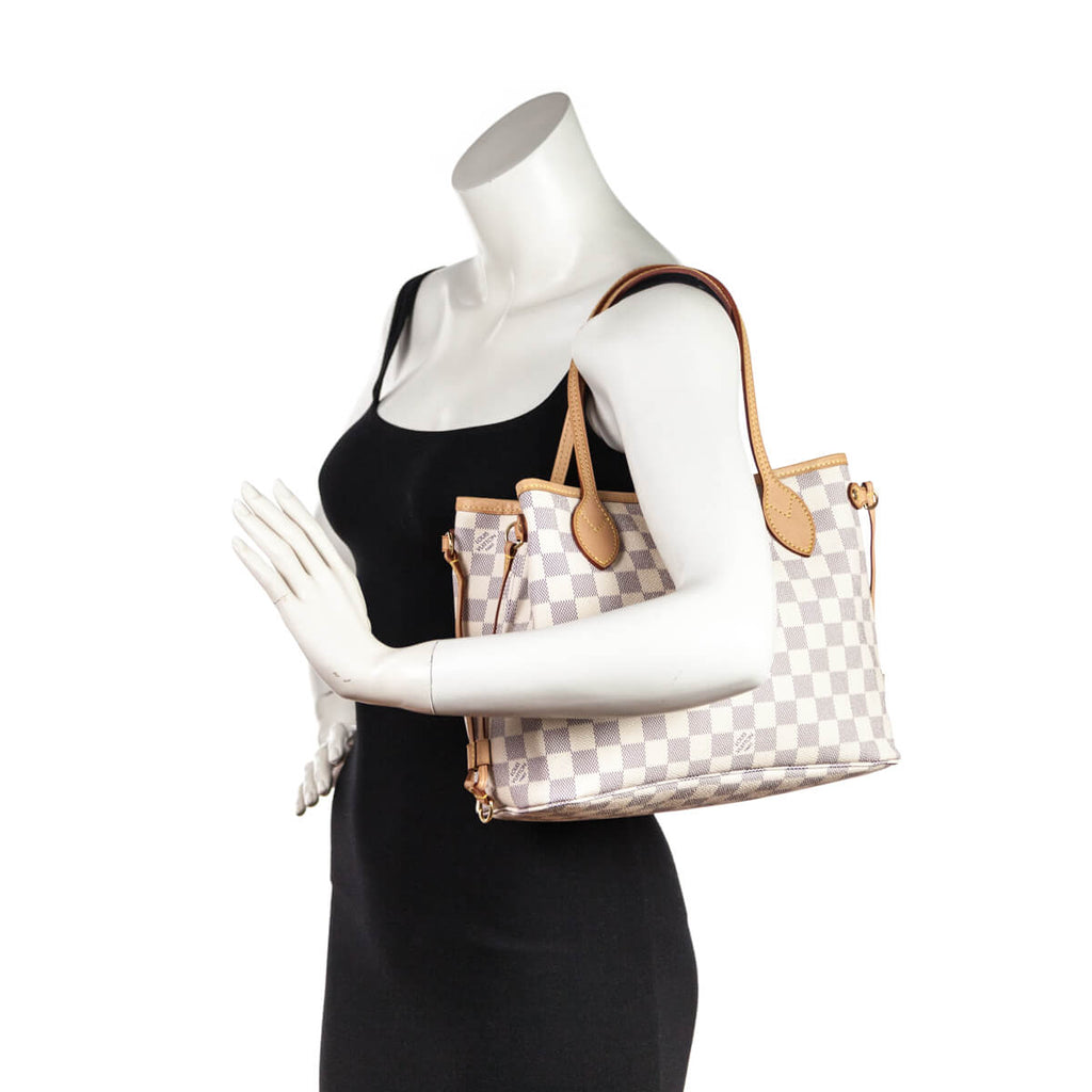 Sold-LOUIS VUITTON Damier Azur Neverfull PM N51110 – Preloved Lux