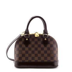 Rent, Louis Vuitton, Alma bb damier ebene canvas w/ gold