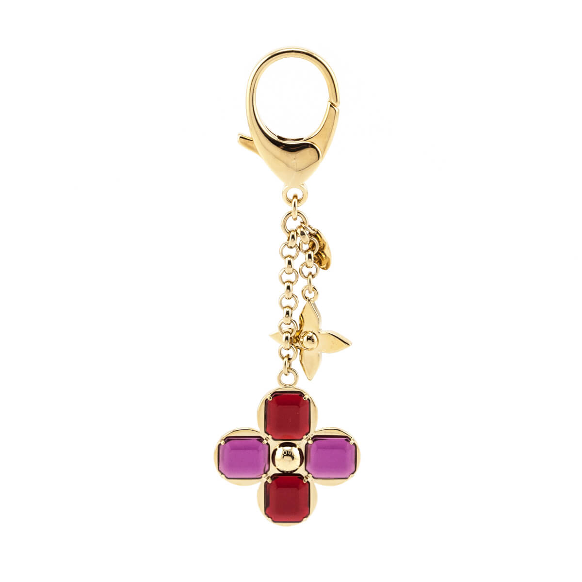 Louis Vuitton Gold-Tone Bijoux Flower Logo Bag Charm Key Holder - Love that Bag etc - Preowned Authentic Designer Handbags & Preloved Fashions