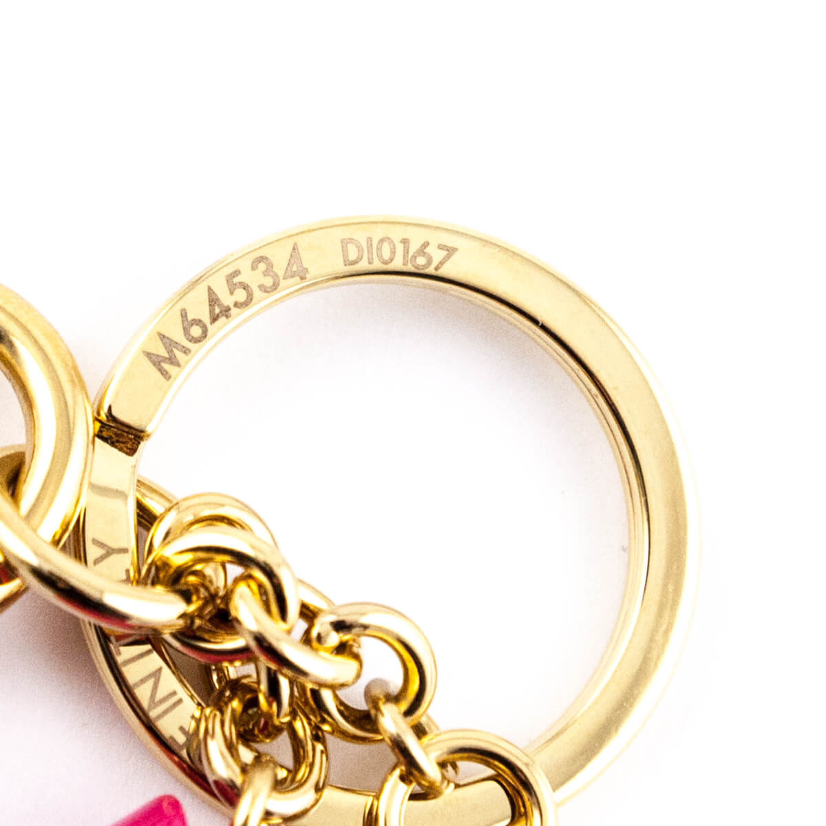 Louis Vuitton Goldtone Colorline Key Holder and Bag Charm - Yoogi's Closet