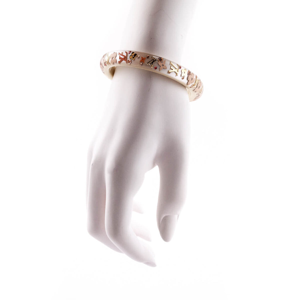 LOUIS VUITTON Swarovski Crystal Inclusion Bracelet Medium Nacre
