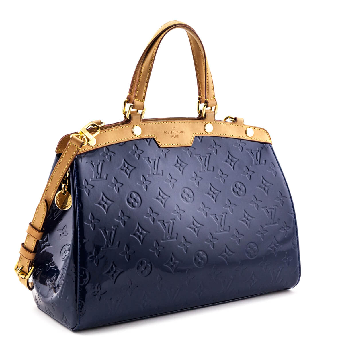 Louis Vuitton Grand Blue Vernis Brea MM Handbag