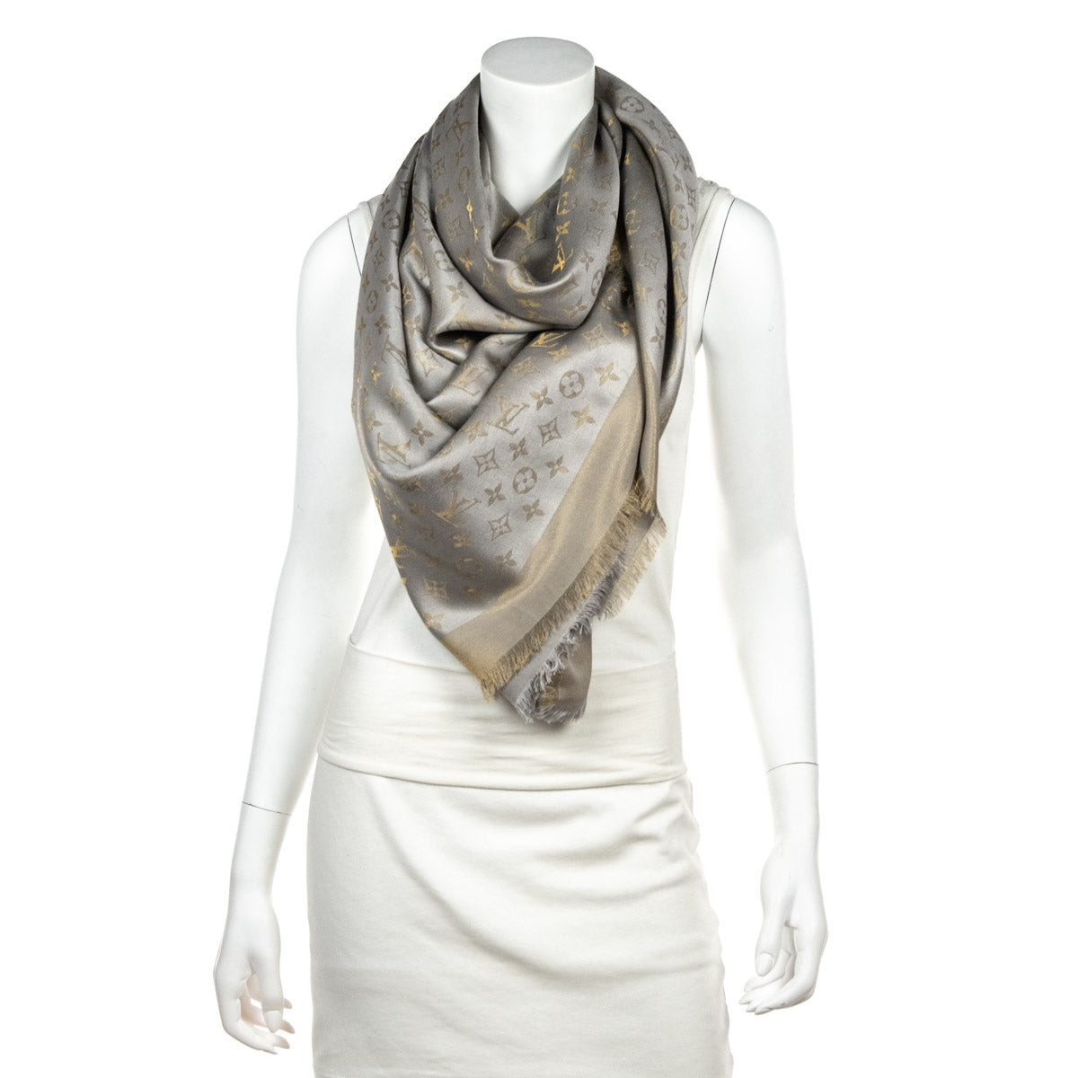Châle monogram shine silk scarf Louis Vuitton Multicolour in Silk - 27948002