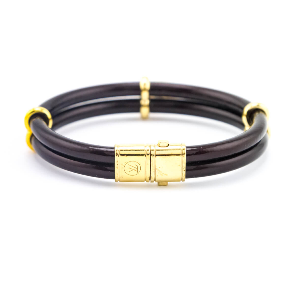 Keep it leather bracelet Louis Vuitton Brown in Leather - 30785169