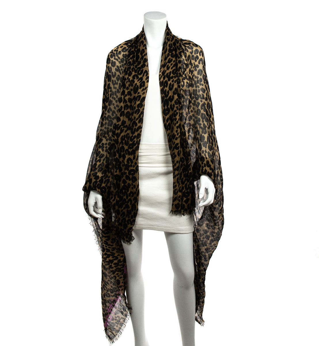 Louis Vuitton Leopard stole Stephen Sprouse Dark green Cashmere ref.236872  - Joli Closet