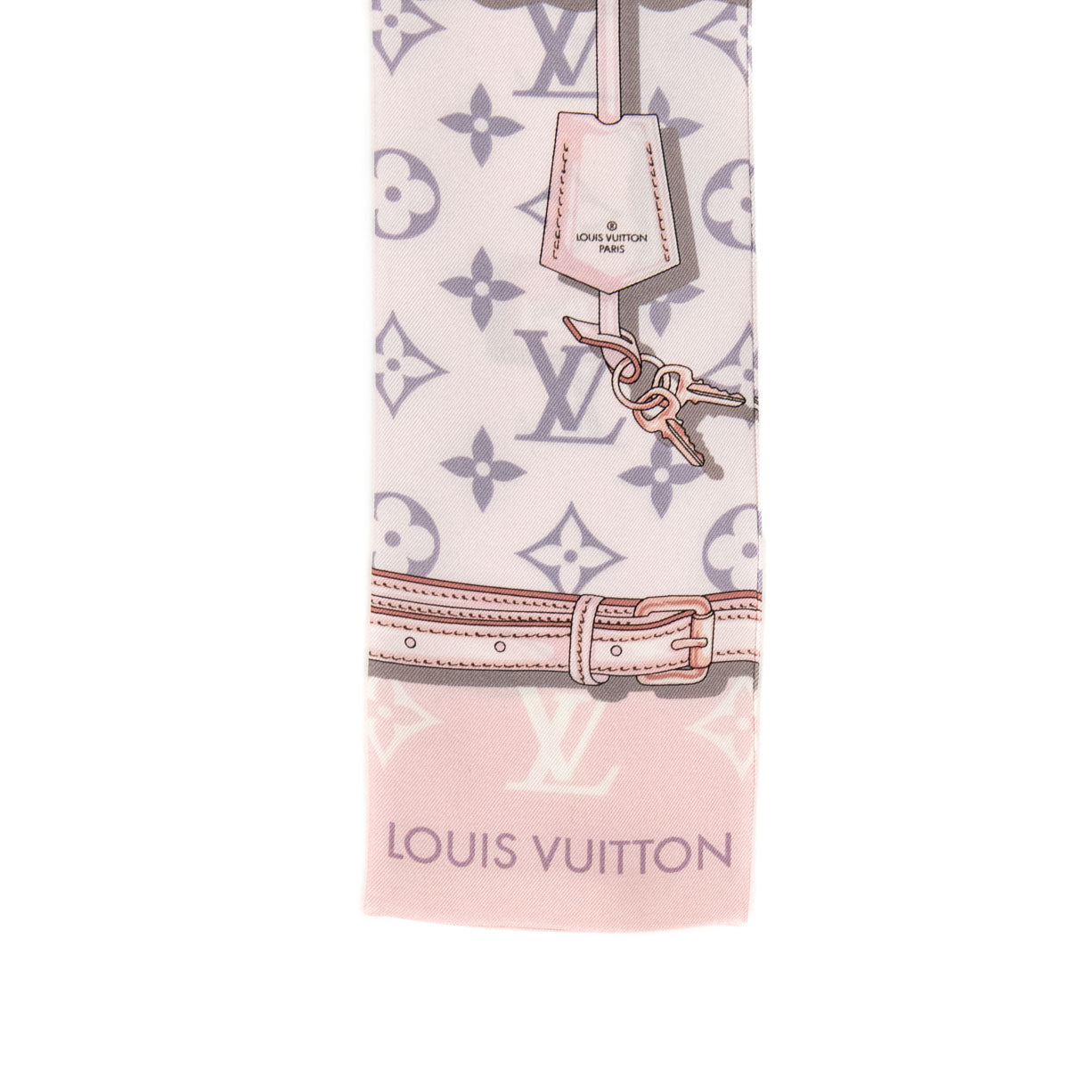 LOUIS VUITTON Confidential Silk Monogram Bandeau Light Pink new made in  Italy