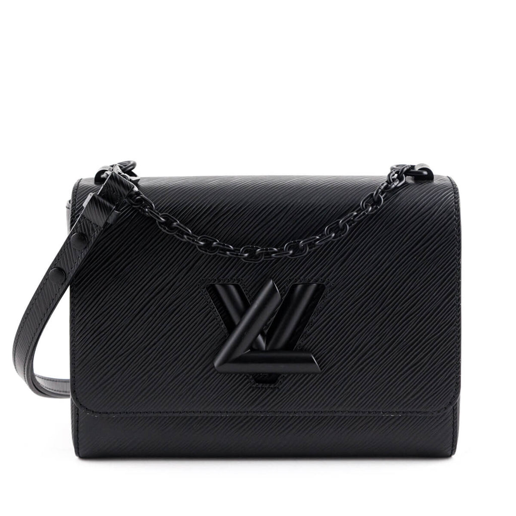 Louis Vuitton Black Epi Malletage Twist MM Shoulder Bag Louis