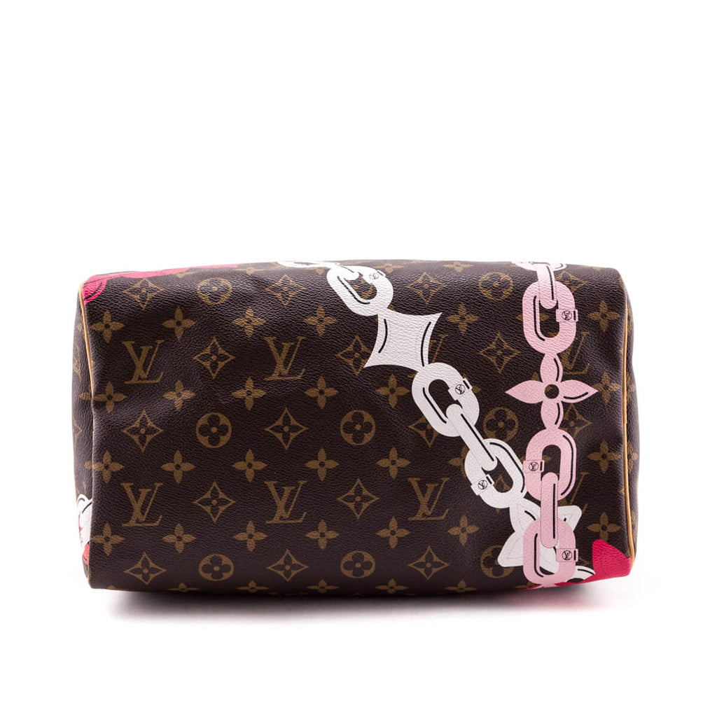 LOUIS VUITTON Monogram Bay Speedy 30 Rose Ballerine Poppy 1291209