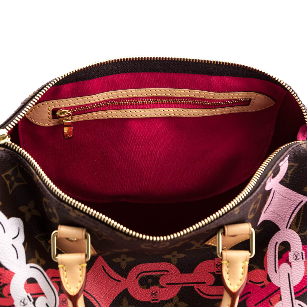Louis Vuitton Bay Rose Ballerine Poppy Speedy 30 Top Handle Bag