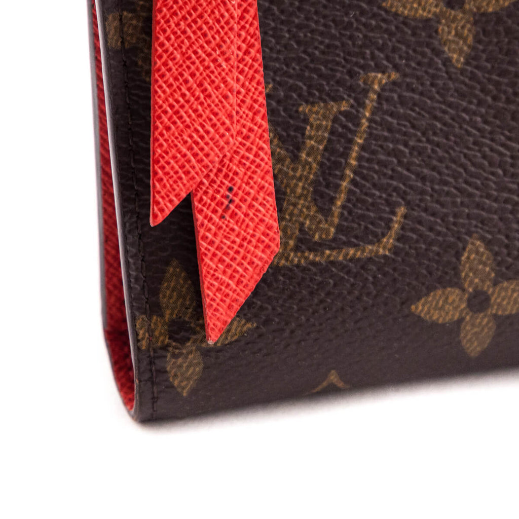 Louis Vuitton Adele Wallet, Monogram and Dark Pink, Preowned WA001