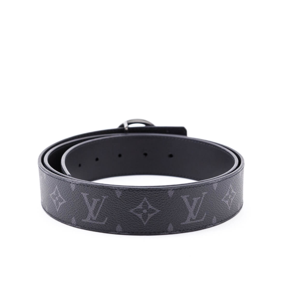 Lv circle leather belt Louis Vuitton Black size 95 cm in Leather - 35017598
