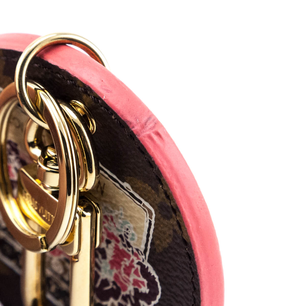 Louis Vuitton Rose Monogram Leather LV Ottter Bag Charm Key Holder -  Yoogi's Closet