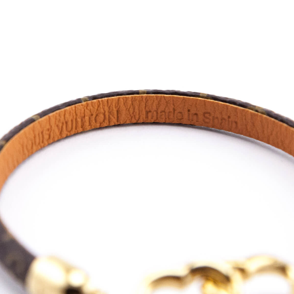 Louis Vuitton LV Confidential Bracelet Brown Monogram. Size 19