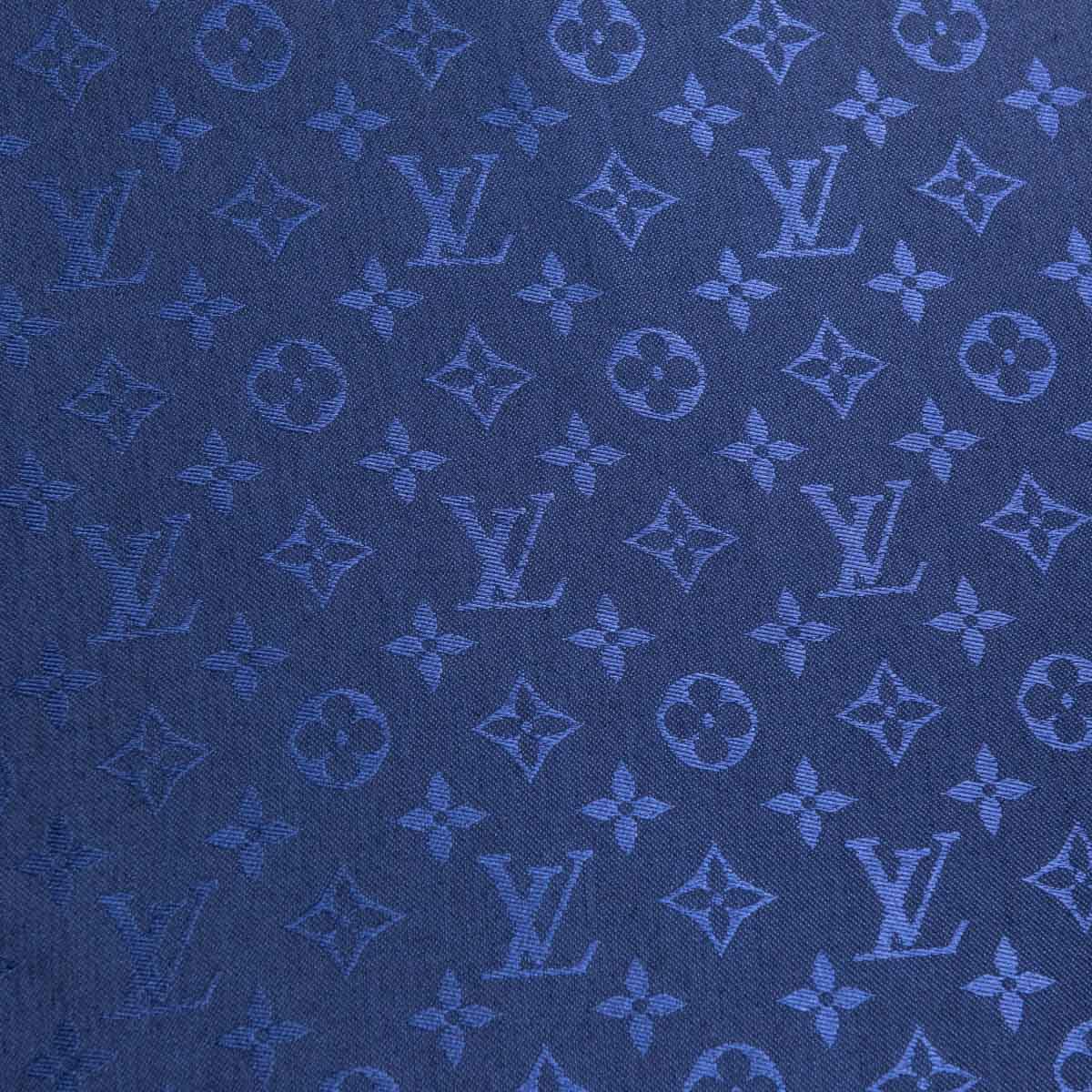 Louis Vuitton Navy Blue Monogram Wool/Silk/Cotton S/S Polo Top sz L Me –  Mine & Yours