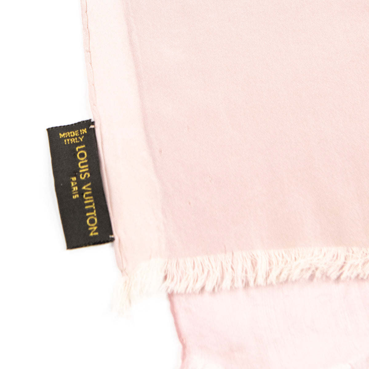 Louis Vuitton Light Pink Monogram Wool and Silk Shawl Scarf For Sale at  1stDibs