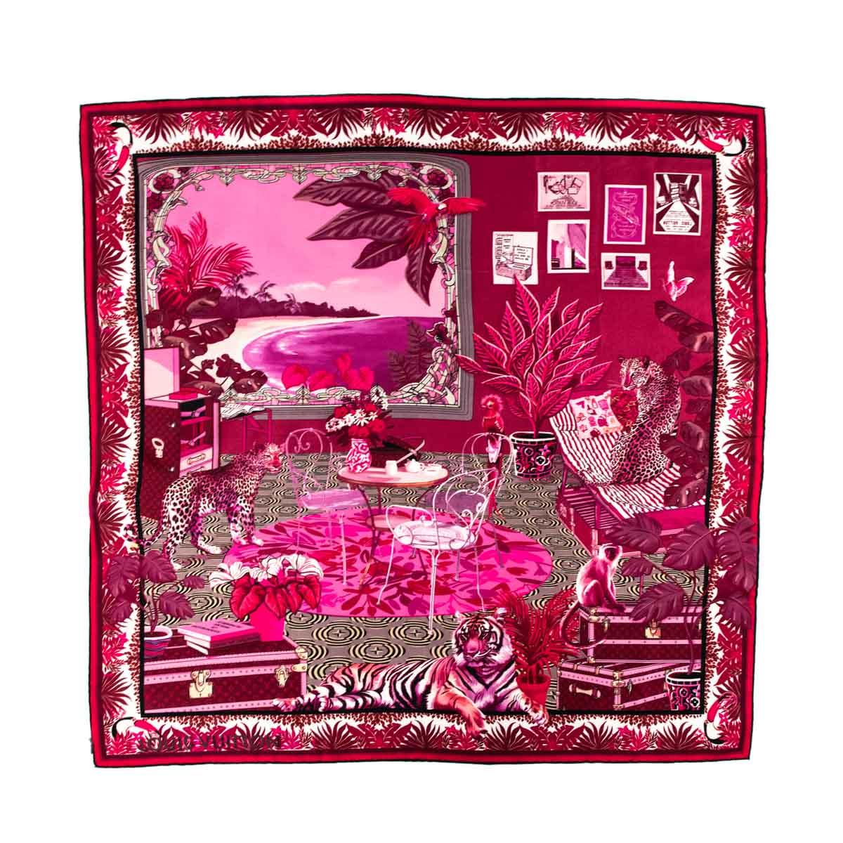 Silk choker Louis Vuitton Pink in Silk - 34968010