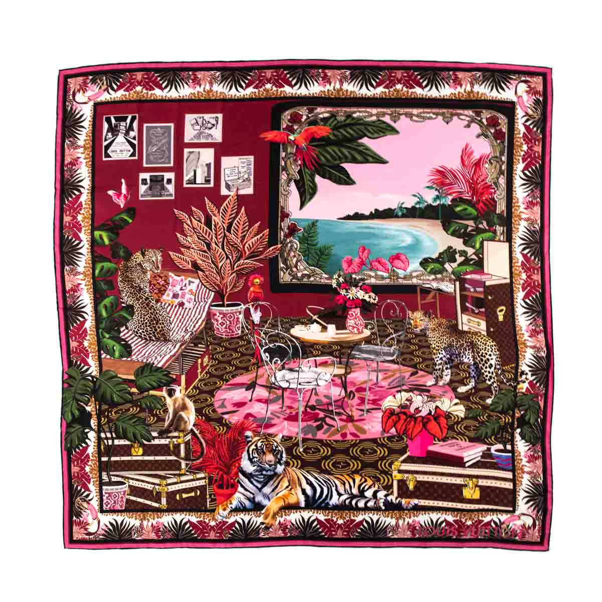 LOUIS VUITTON Jungle Mania Square 90 - Marron Jungle