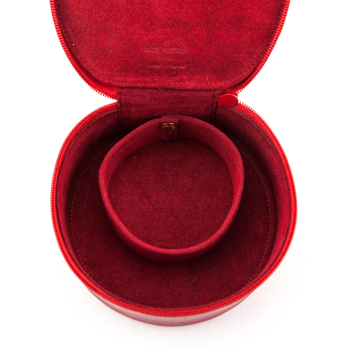 LOUIS VUITTON Epi Ecrin Bijoux 8cm Jewelry Box Case Castillan Red 1269806