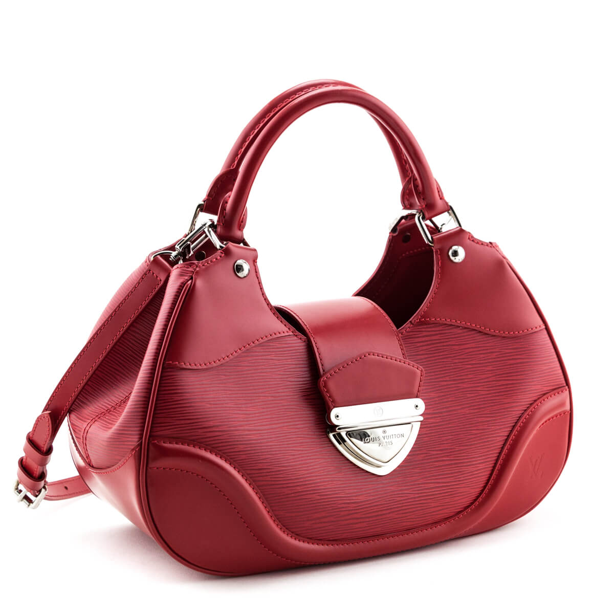 LOUIS VUITTON Red Epi Leather Bowling Montaigne PM Bag at 1stDibs