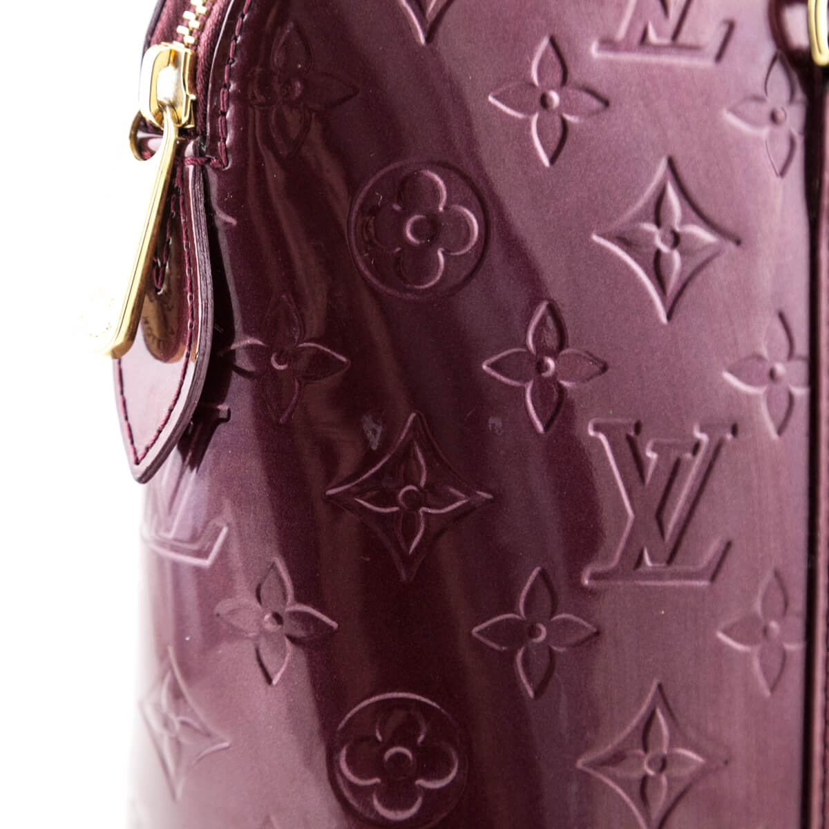 LOUIS VUITTON #MCA229 Rouge Fauviste Monogram Vernis Avalon Zip Handbag