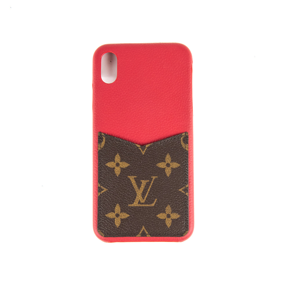 Louis Vuitton Scarlet Calfskin & Monogram Bumper Pallas iPhone X/XS Case