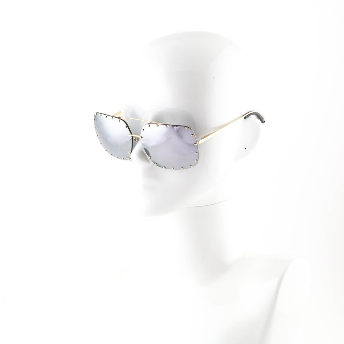 Louis Vuitton Mirrored Square Sunglasses Acetate Silver 2157161