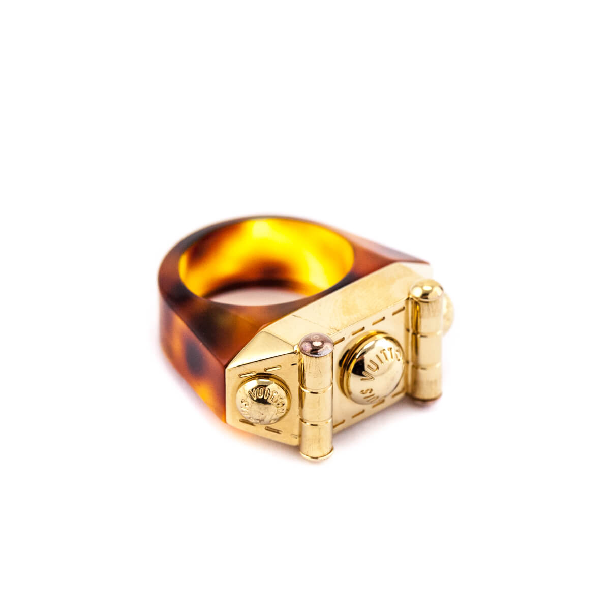 Clous ring Louis Vuitton Yellow size 52 MM in Gold plated  30962438
