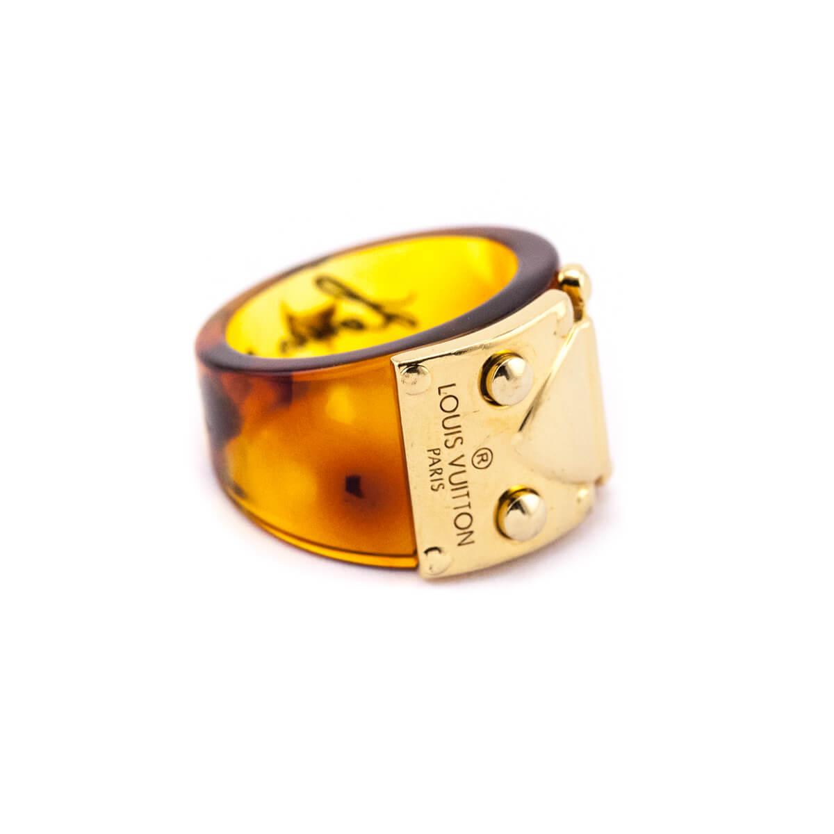 Louis Vuitton Resin Lock Me Band - Gold-Plated Band, Rings
