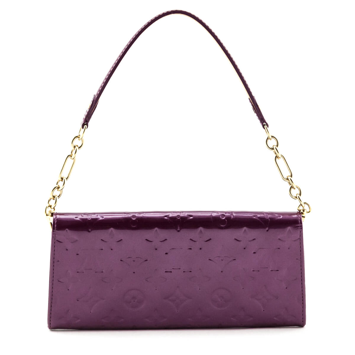 LOUIS VUITTON purple Monogram Vernis SUNSET BLVD Amarante Shoulder Bag