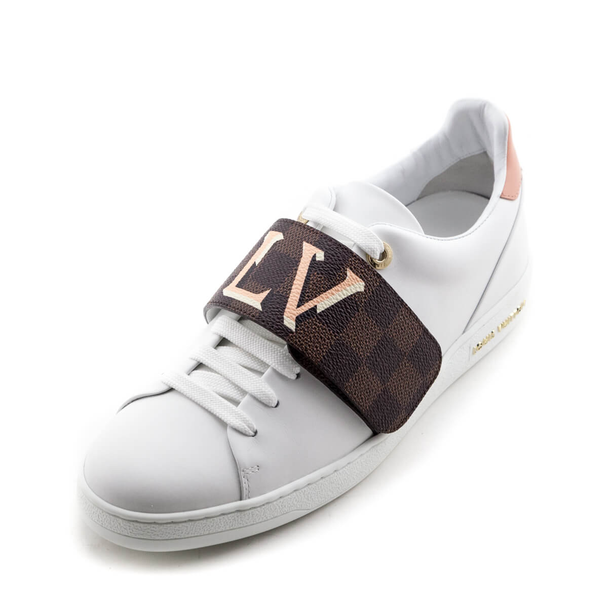 Louis Vuitton White Leather Logo Frontrow Low Top Sneakers Size 9.5 | EU  39.5
