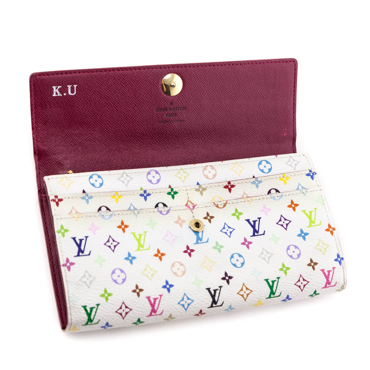 Sarah Wallet Multicolor Monogram – Keeks Designer Handbags