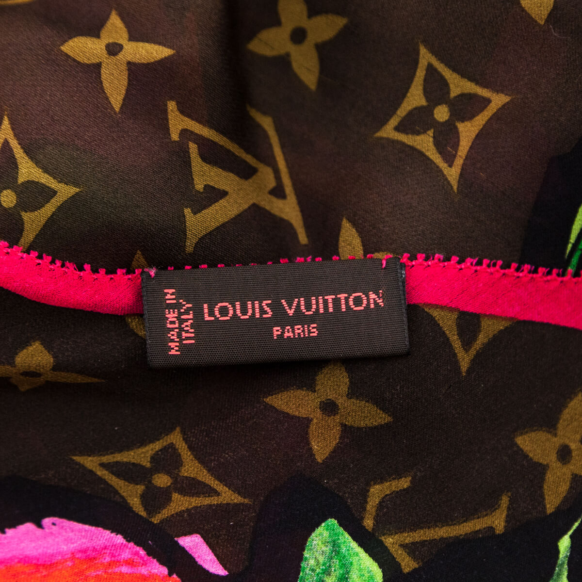 Louis Vuitton Pink & Brown Stephen Sprouse Graffiti Monogram Scarf