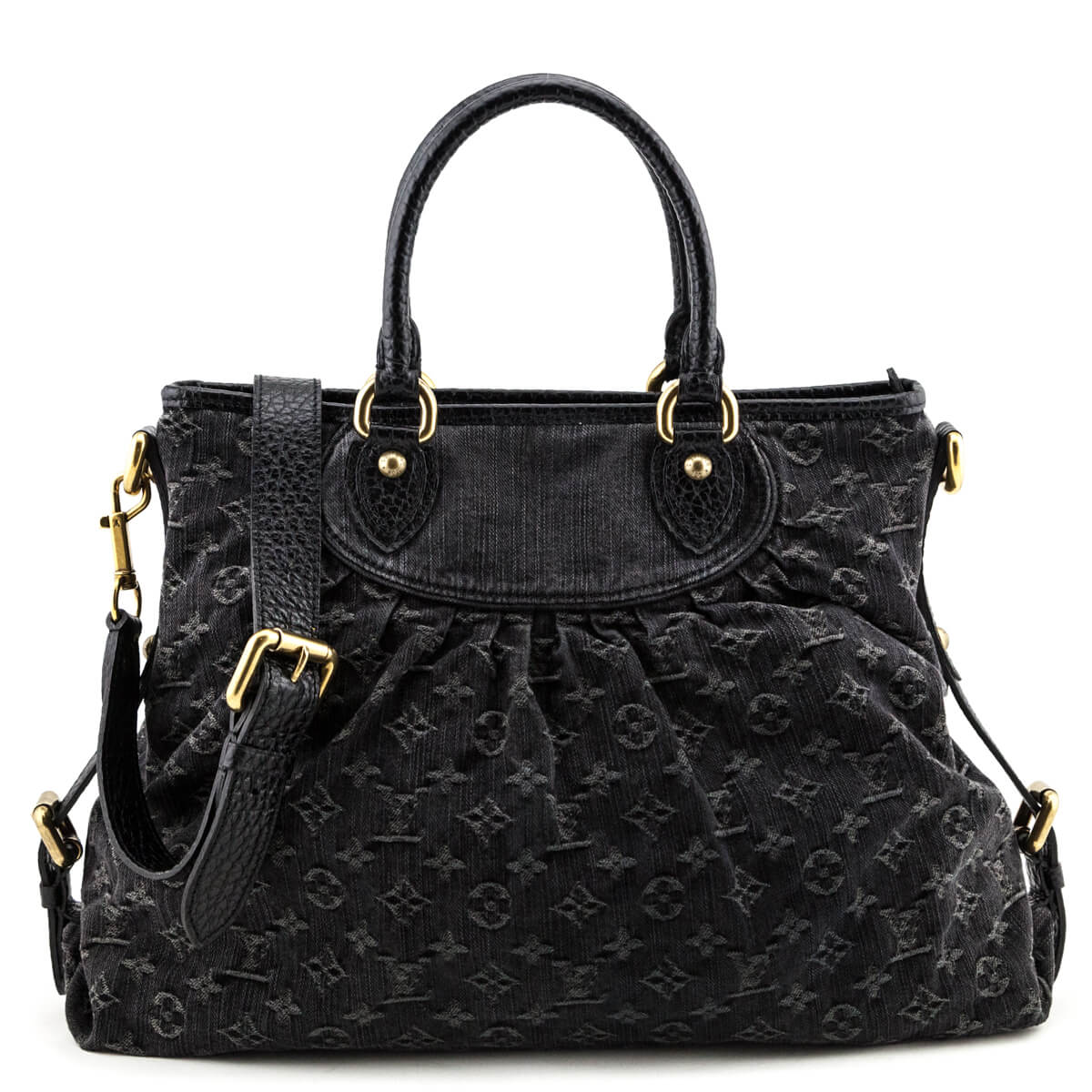 Buy Louis Vuitton Pre-loved LOUIS VUITTON XL monogram denim Noir Shoulder  bag denim leather black Online