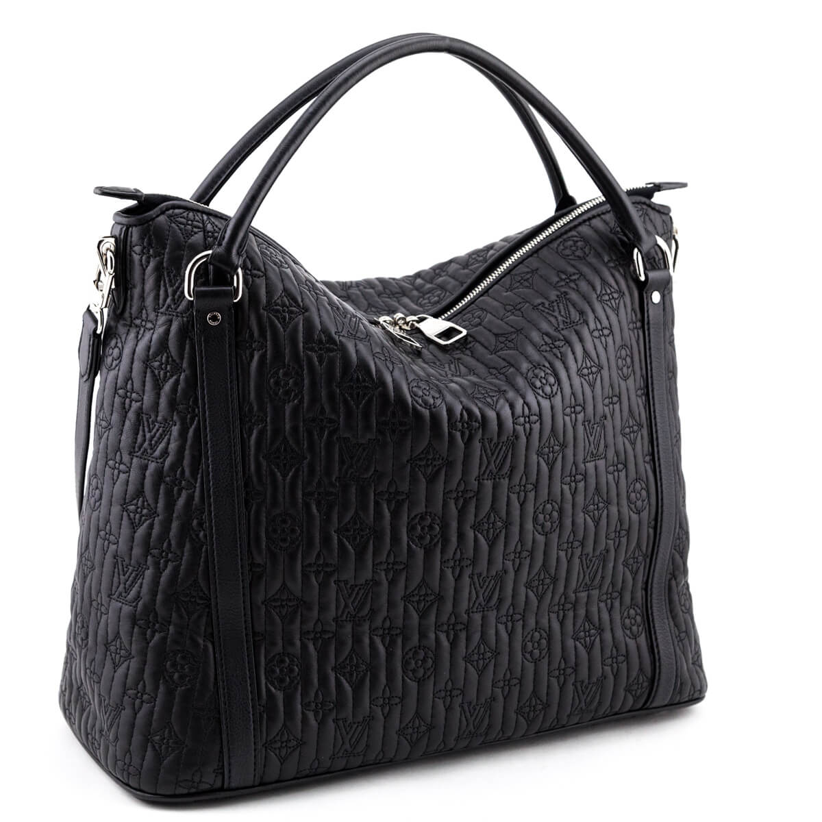 Louis Vuitton Ixia MM Hobo in Black Quilted Monogram Lambskin Antheia - SOLD