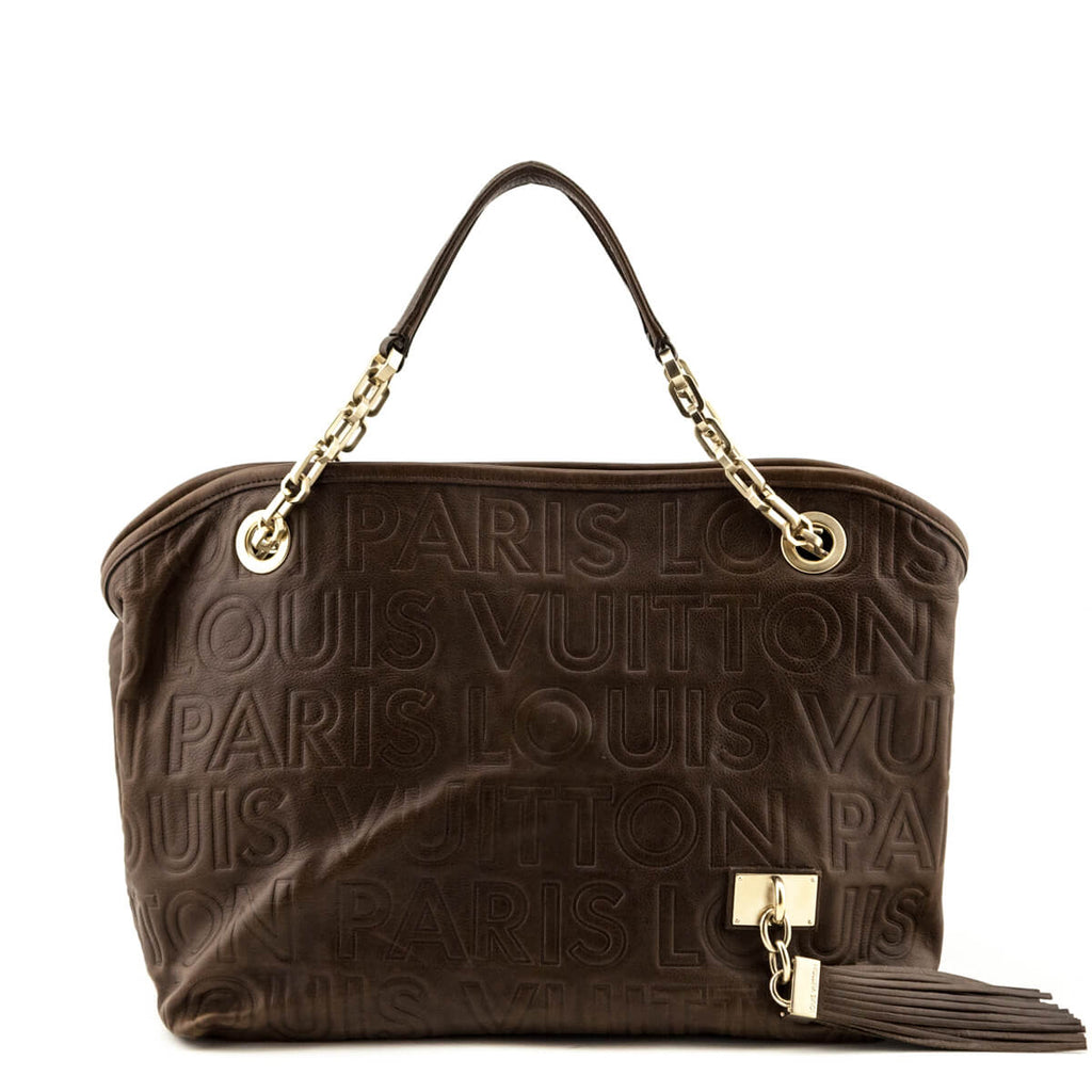 Whisper leather handbag Louis Vuitton Brown in Leather - 29648885