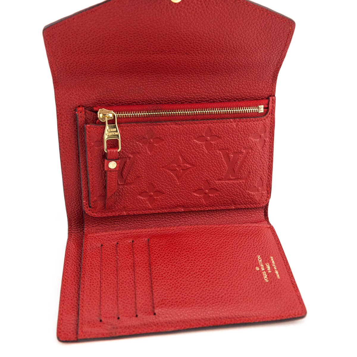 Louis Vuitton Compact Curieuse Wallet in Cerise Red Monogram