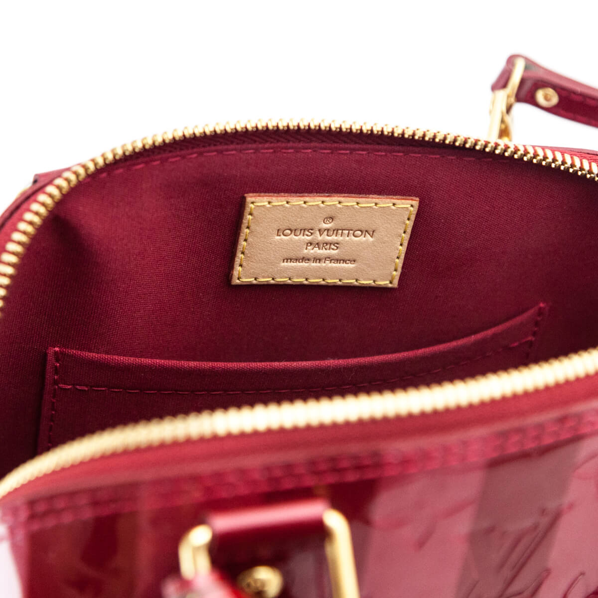 Louis Vuitton Cherry Monogram Vernis Rayures Alma BB - Designer Bags