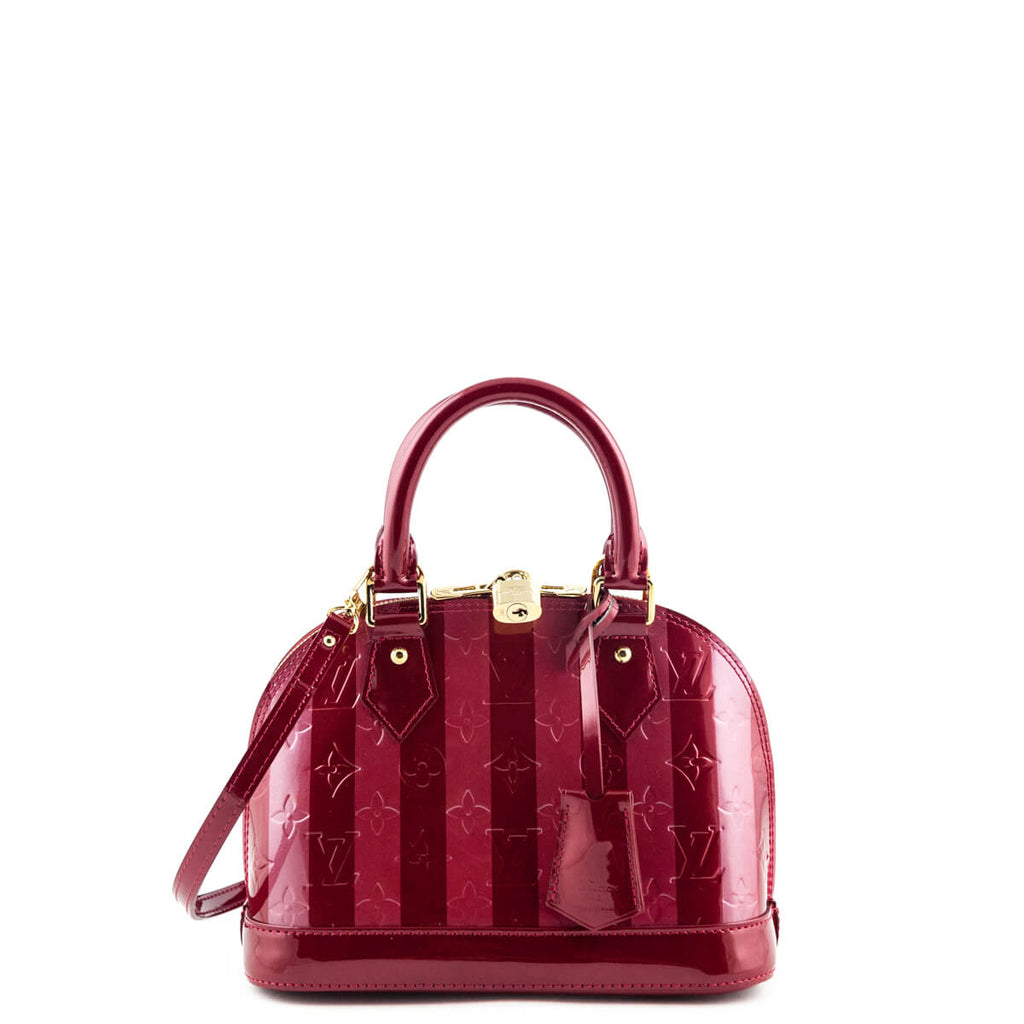 Louis Vuitton, Bags, Louis Vuitton Monogram Vernis Alma Bb Rayures Handbag  Minor Signs Of Wear