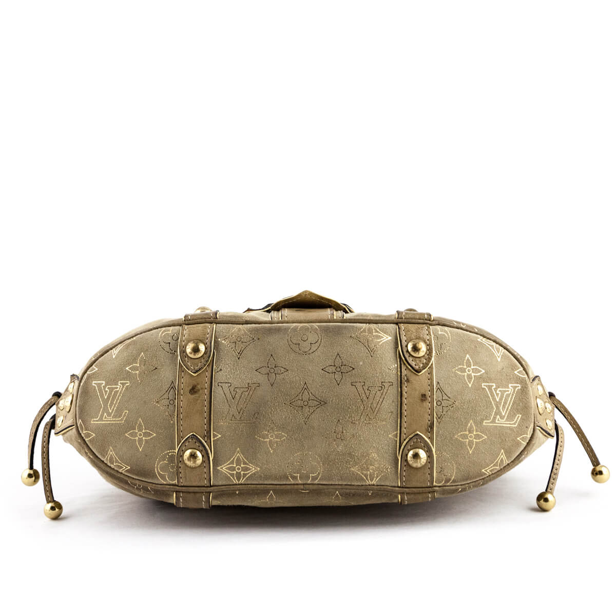Louis Vuitton Rare Theda Gm suede With Ostrich