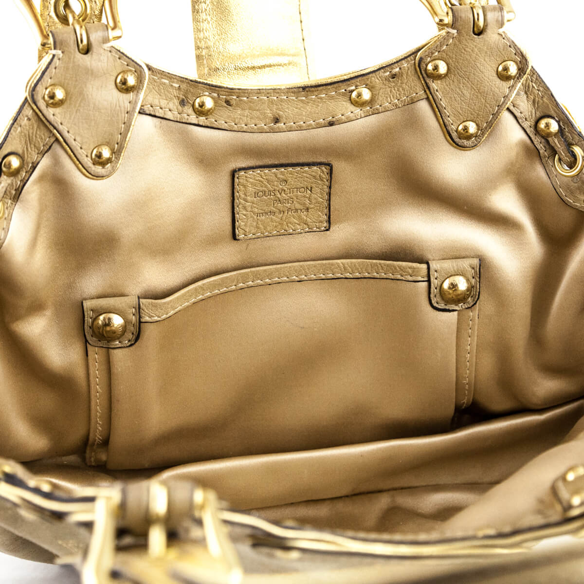 Theda leather handbag Louis Vuitton Gold in Leather - 25143433
