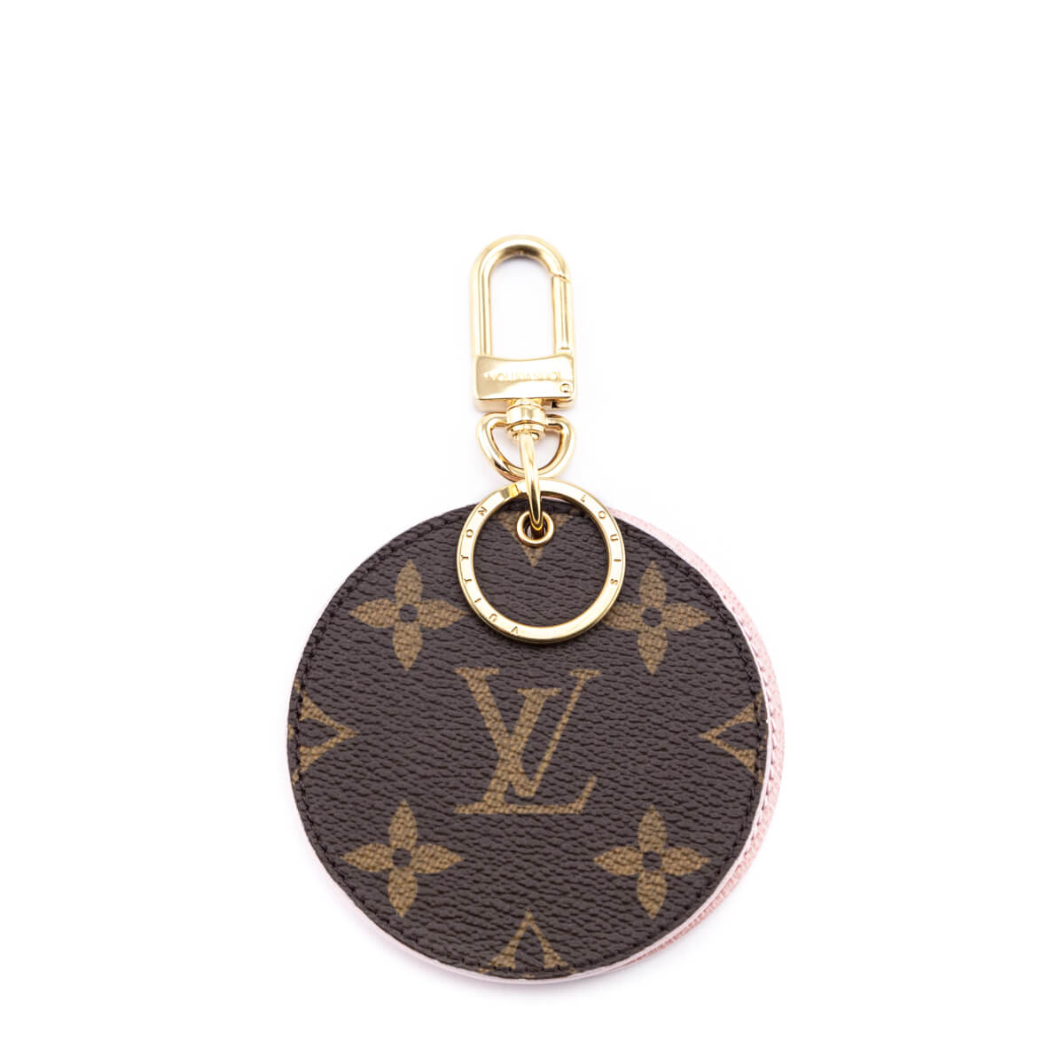 LOUIS VUITTON Monogram LV Mirror Bag Charm Key Holder Rose