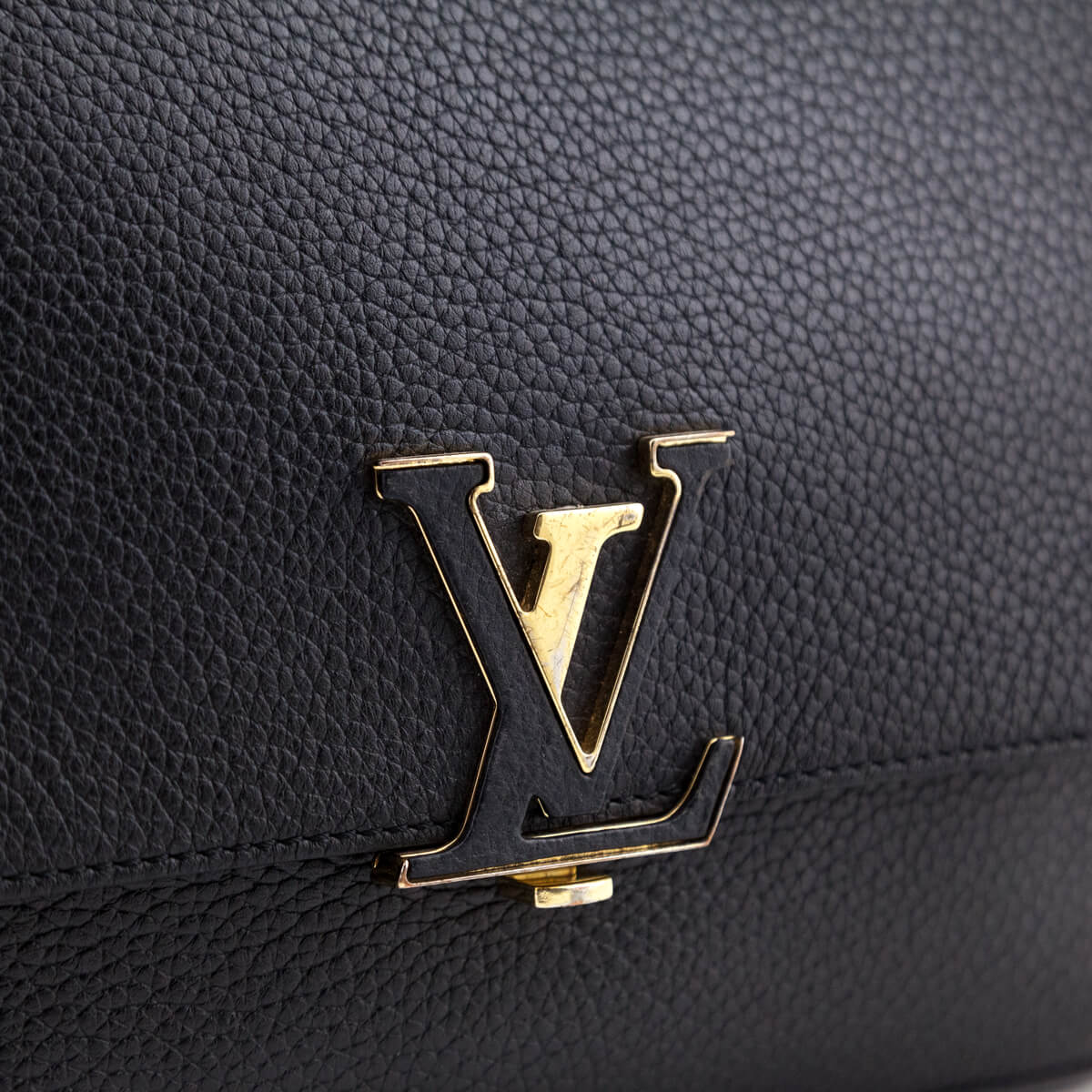 Louis Vuitton Top Handle Volta Taurillon Noir Black With Strap in