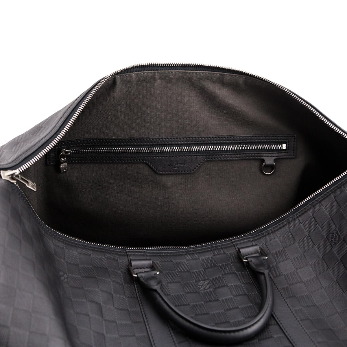 Louis Vuitton - Black Damier Infini Keepall Bandouliere 55